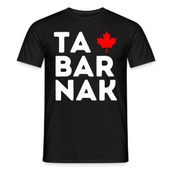 Tabarnak Je Me Barre Au Canada Feuille D'érable - T-shirt homme - noir - Devant - AI Model Male 178 light (178cm)