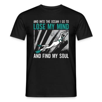 Cadeau d’apnée - T-shirt homme - noir - Devant - AI Model Male 178 light (178cm)