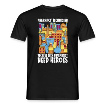 Pharmacy Technician Technician Pharmacy Gift - Men's T-Shirt - black - Front - AI Model Male 178 light (178cm)