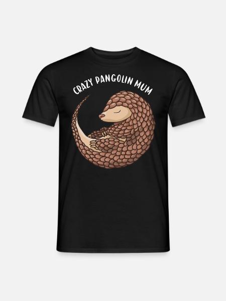 Crazy Pangolin Mum Pangolin - Men's T-Shirt - black