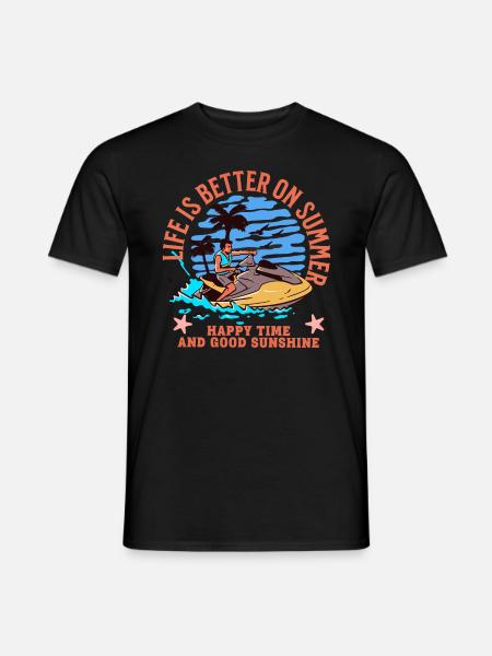 LIFE IS BETTER ON SUMMER - Men's T-Shirt - black