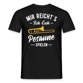 Posaunist Musiker Posaune Orchester Blasmusik - Männer T-Shirt - Schwarz - Vorne - AI Model Male 178 light (178cm)