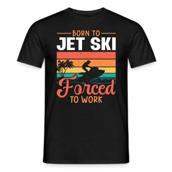 JetSki Été Cool Sports Nautiques Cadeau de Vacances - T-shirt homme - noir - Devant - AI Model Male 178 light (178cm)