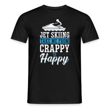 Jetski Cool Sports Nautiques Vacances Cadeau d’été - T-shirt homme - noir - Devant - AI Model Male 178 light (178cm)