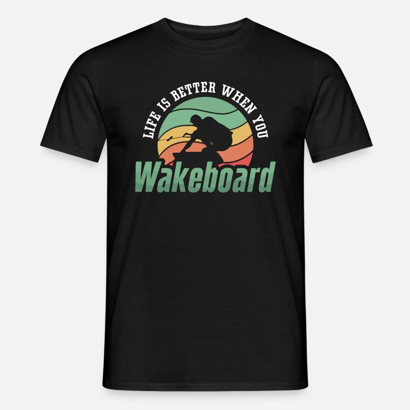 Wakeboard Wakeboarder Wakeboarding Wake Geschenk - Männer T-Shirt - Schwarz