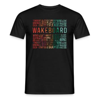 Wakeboard Wakeboarder Wakeboarding Cadeau - T-shirt homme - noir - Devant - AI Model Male 178 light (178cm)