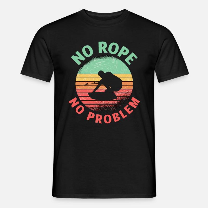 Wakeboard Wake Wakeboarding Wakeboarder Geschenk - Männer T-Shirt - Schwarz