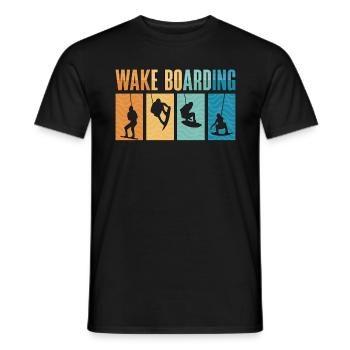 Wakeboard Wakeboarder Wakeboarding Cadeau - T-shirt homme - noir - Devant - AI Model Male 178 light (178cm)