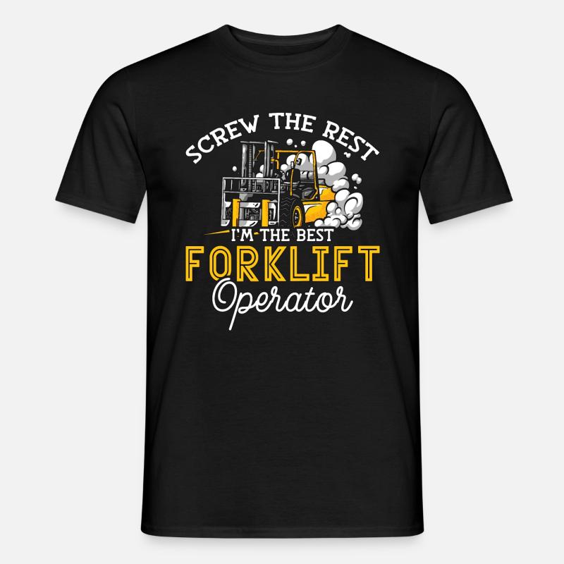 Staplerfahrer Stapler Lager Gabelstapler Geschenk - Männer T-Shirt - Schwarz