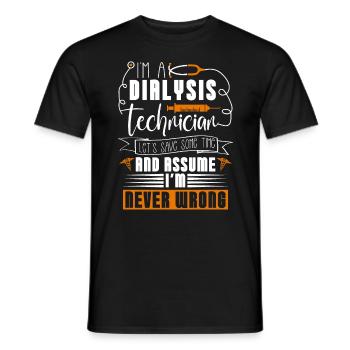 Dialysis Nephrology Dialysis Technician Gift - Men's T-Shirt - black - Front - AI Model Male 178 light (178cm)