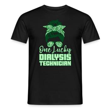 Dialysis Technician Nephrology Dialysis Gift - Men's T-Shirt - black - Front - AI Model Male 178 light (178cm)