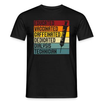 Dialysis Technician Nephrology Dialysis Gift - Men's T-Shirt - black - Front - AI Model Male 178 light (178cm)