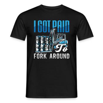 Forklift Driver Forklift Logistician Gift - Men's T-Shirt - black - Front - AI Model Male 178 light (178cm)