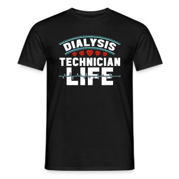 Nephrology Cool Dialysis Dialysis Technician Gift - Men's T-Shirt - black - Front - AI Model Male 178 light (178cm)