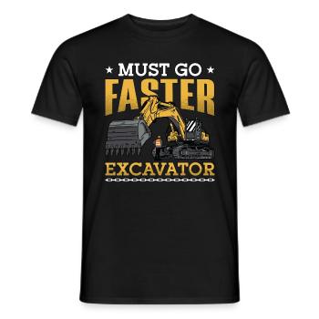 Excavatrices Excavatrices Travailleurs de la construction Excavatrice Chauffeur Cadeau - T-shirt homme - noir - Devant - AI Model Male 178 light (178cm)