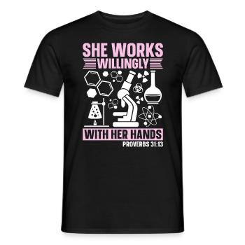 Laboratory Chemistry Laboratory Technician Science Gift - Men's T-Shirt - black - Front - AI Model Male 178 light (178cm)