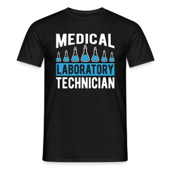 Chemistry Laboratory Laboratory Technician Science Gift - Men's T-Shirt - black - Front - AI Model Male 178 light (178cm)