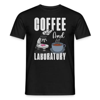Technicien de laboratoire Technicien de laboratoire Coffee Science Gift - T-shirt homme - noir - Devant - AI Model Male 178 light (178cm)