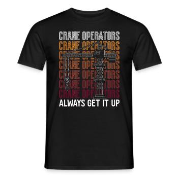 Travailleur de la construction Grue Grutier Conducteur De Grue Cadeau - T-shirt homme - noir - Devant - AI Model Male 178 light (178cm)