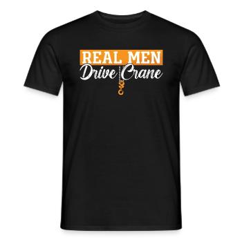 Construction Worker Crane Crane Driver Crane Operator Gift - Men's T-Shirt - black - Front - AI Model Male 178 light (178cm)