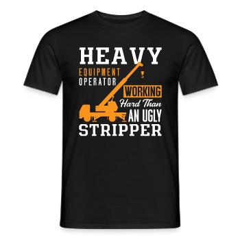Construction Grutier Grutier Travailleur de la Construction Cadeau - T-shirt homme - noir - Devant - AI Model Male 178 light (178cm)