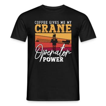 Grue Opérateur Construction Grutier Travailleur de la Construction Cadeau - T-shirt homme - noir - Devant - AI Model Male 178 light (178cm)