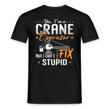 Grutier Ouvrier de la construction Profession Grutier Cadeau - T-shirt homme - noir - Devant - AI Model Male 178 light (178cm)