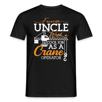 Grutier Ouvrier de la construction Grutier Cadeau de travail - T-shirt homme - noir - Devant - AI Model Male 178 light (178cm)