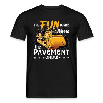 Excavatrice Bulldozer Bulldozer Bulldozer Travailleur de la construction Cadeau - T-shirt homme - noir - Devant - AI Model Male 178 light (178cm)