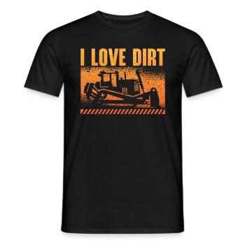 Excavatrice Bulldozer Travailleur de la construction Bulldozer Cadeau - T-shirt homme - noir - Devant - AI Model Male 178 light (178cm)