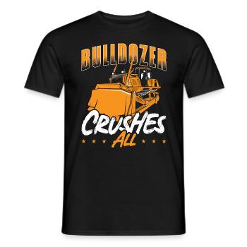 Ouvrier de la construction Excavatrice Bulldozer Bulldozer Bulldozer Bulldozer Cadeau - T-shirt homme - noir - Devant - AI Model Male 178 light (178cm)