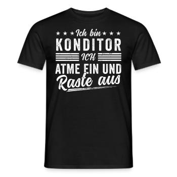 Konditor spruch geschenk Männer Geschenk - Männer T-Shirt - Schwarz - Vorne - AI Model Male 178 light (178cm)