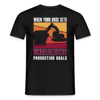 Excavator Driver Excavators Excavators Construction Worker Gift - Men's T-Shirt - black - Front - AI Model Male 178 light (178cm)