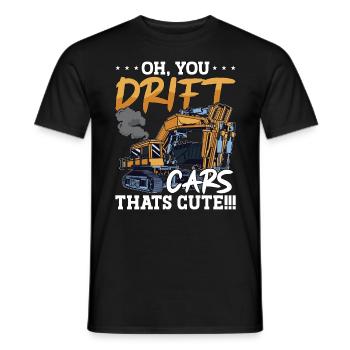 Excavatrices Excavatrices Chauffeurs Ouvriers Excavatrice Construction Cadeau - T-shirt homme - noir - Devant - AI Model Male 178 light (178cm)