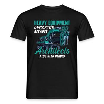 Excavatrices Excavatrice Conducteur Ouvrier De la construction Cadeau - T-shirt homme - noir - Devant - AI Model Male 178 light (178cm)