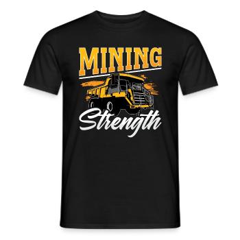 Camionneur minier Force minière Camion de mine de charbon - T-shirt homme - noir - Devant - AI Model Male 178 light (178cm)