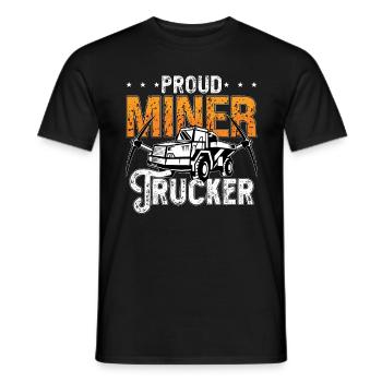 Bergbau-Fernlastfahrer Stolzer Bergmann-LKW - Männer T-Shirt - Schwarz - Vorne - AI Model Male 178 light (178cm)