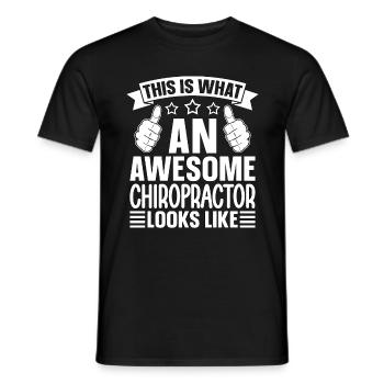 Physio Chiropraktiker Chiropraktik Cool Geschenk - Männer T-Shirt - Schwarz - Vorne - AI Model Male 178 light (178cm)