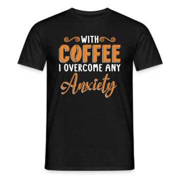 Psychische Kaffee Gesundheit Mental Kaffetrinker - Männer T-Shirt - Schwarz - Vorne - AI Model Male 178 light (178cm)