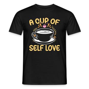 Kaffee Mental Psychische Gesundheit Kaffetrinker - Männer T-Shirt - Schwarz - Vorne - AI Model Male 178 light (178cm)