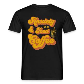 Psychische Kaffee Mental Gesundheit Kaffetrinker - Männer T-Shirt - Schwarz - Vorne - AI Model Male 178 light (178cm)
