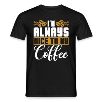 Mental Gesundheit Psychische Kaffee Kaffetrinker - Männer T-Shirt - Schwarz - Vorne - AI Model Male 178 light (178cm)