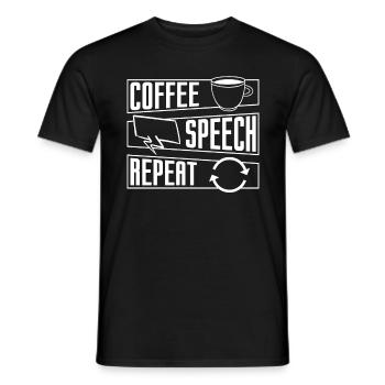 Mental Gesundheit Psychische Kaffee Kaffetrinker - Männer T-Shirt - Schwarz - Vorne - AI Model Male 178 light (178cm)