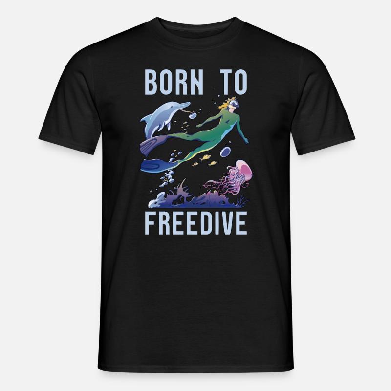 Freitaucher Apnoe Tauchen Freitauchen Geschenk - Männer T-Shirt - Schwarz