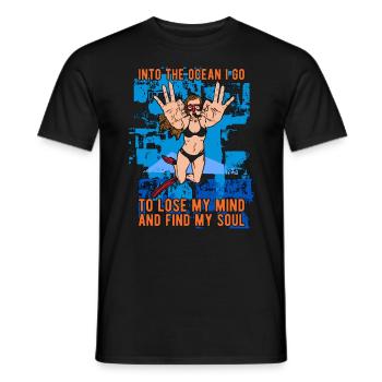 Tauchen Freitauchen Freitaucher Apnoe Geschenk - Männer T-Shirt - Schwarz - Vorne - AI Model Male 178 light (178cm)