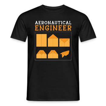 Aerospace Aeronautical Engineer Engineering Space - Männer T-Shirt - Schwarz - Vorne - AI Model Male 178 light (178cm)