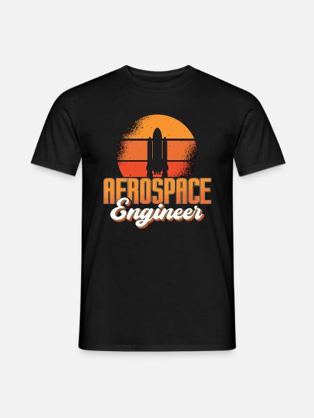 Rocket Space Aerospace Engineer Engineering - Männer T-Shirt - Schwarz