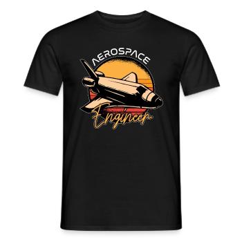 Aerospace Engineer Rocket Science Retro Space - Männer T-Shirt - Schwarz - Vorne - AI Model Male 178 light (178cm)