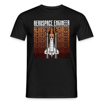 Aerospace Engineer Rocket Science Space Retro - Männer T-Shirt - Schwarz - Vorne - AI Model Male 178 light (178cm)