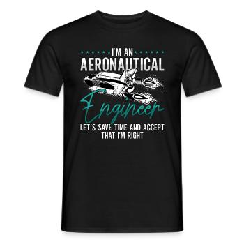 Aerospace I'm An Aeronautical Engineer Rocket - Männer T-Shirt - Schwarz - Vorne - AI Model Male 178 light (178cm)